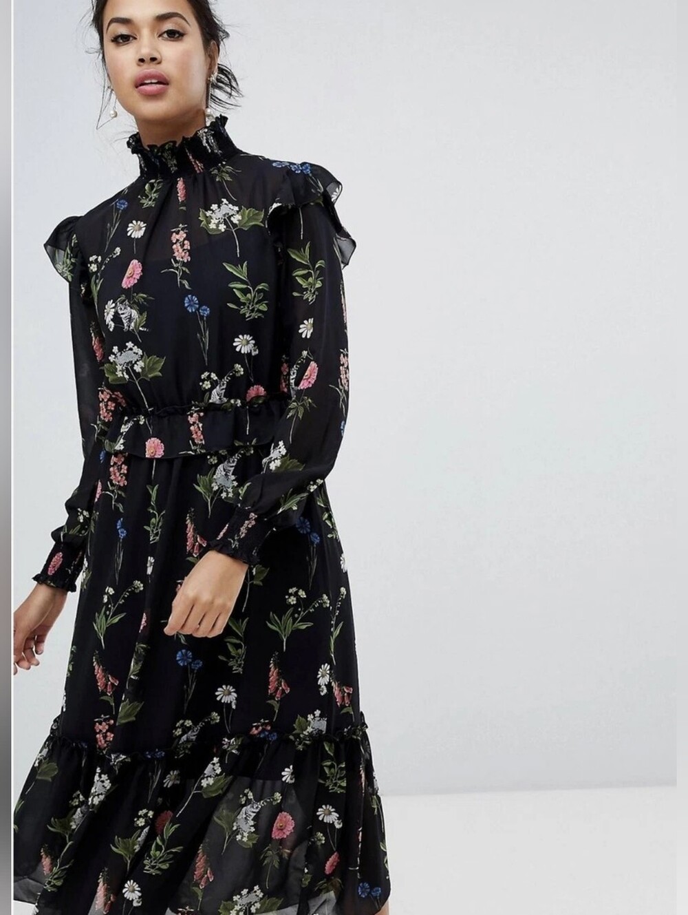 Ted Baker Simarra Florence Dress - Black Slip Not Included